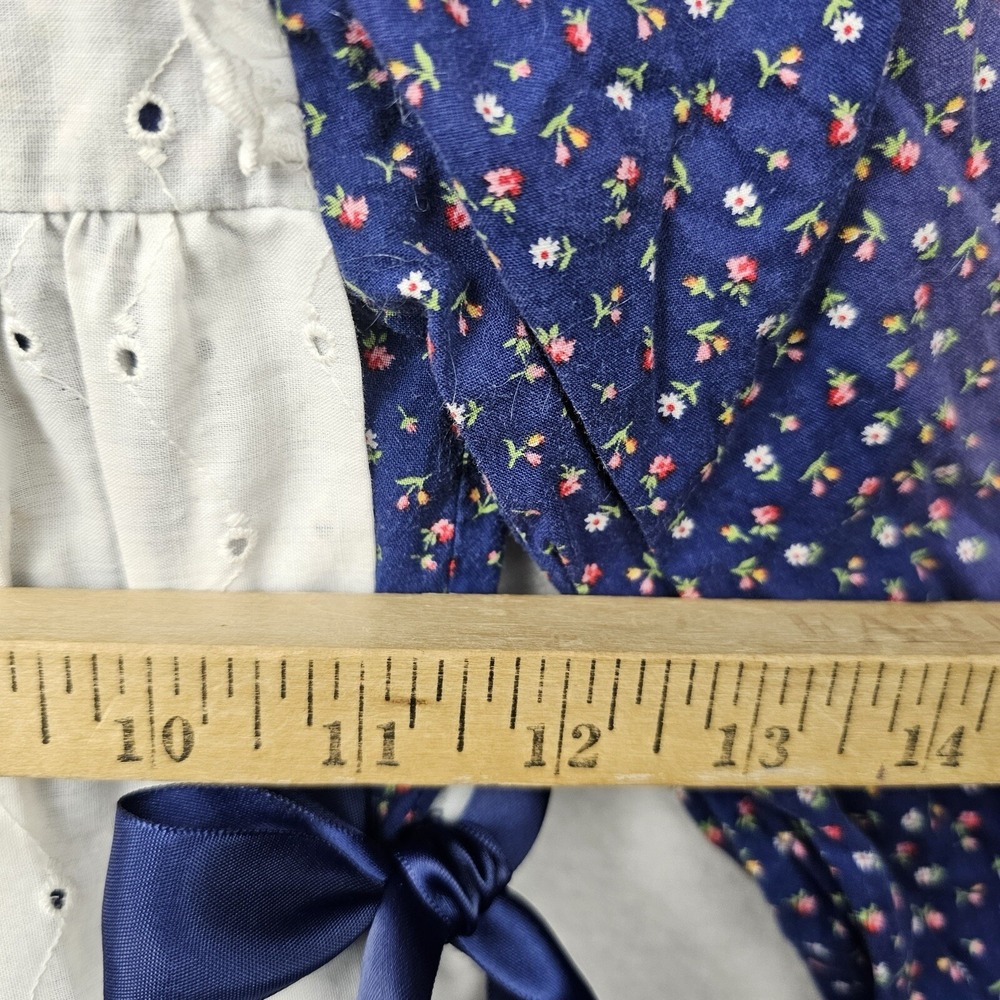 Winnie The Pooh Dress Girls Size 6 Blue White Vintage Defects In Photos - Picture 5 of 7